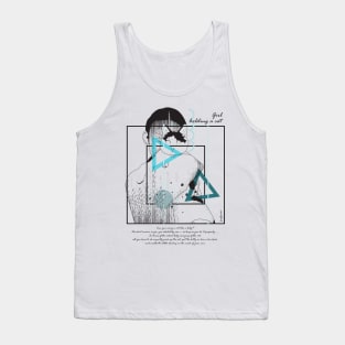 Girl holding a cat version 9 Tank Top